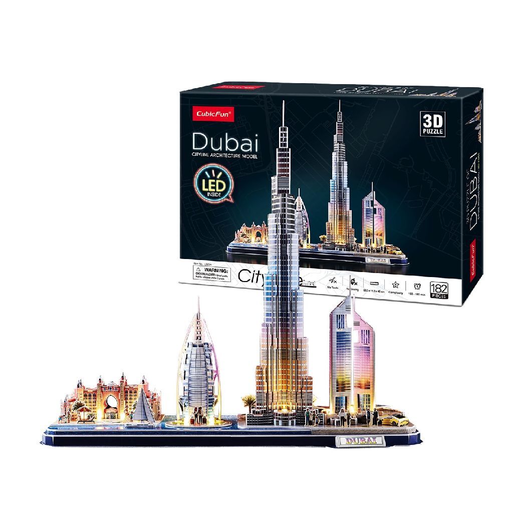 Cubic Fun 3D Led Puzzel Dubai 182 Stukjes