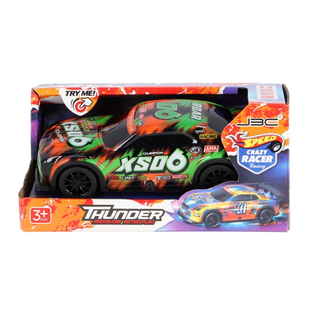 Overige Merken Speed Crazy Racer Thunder Raceauto 20 Cm + Licht En Geluid Assorti
