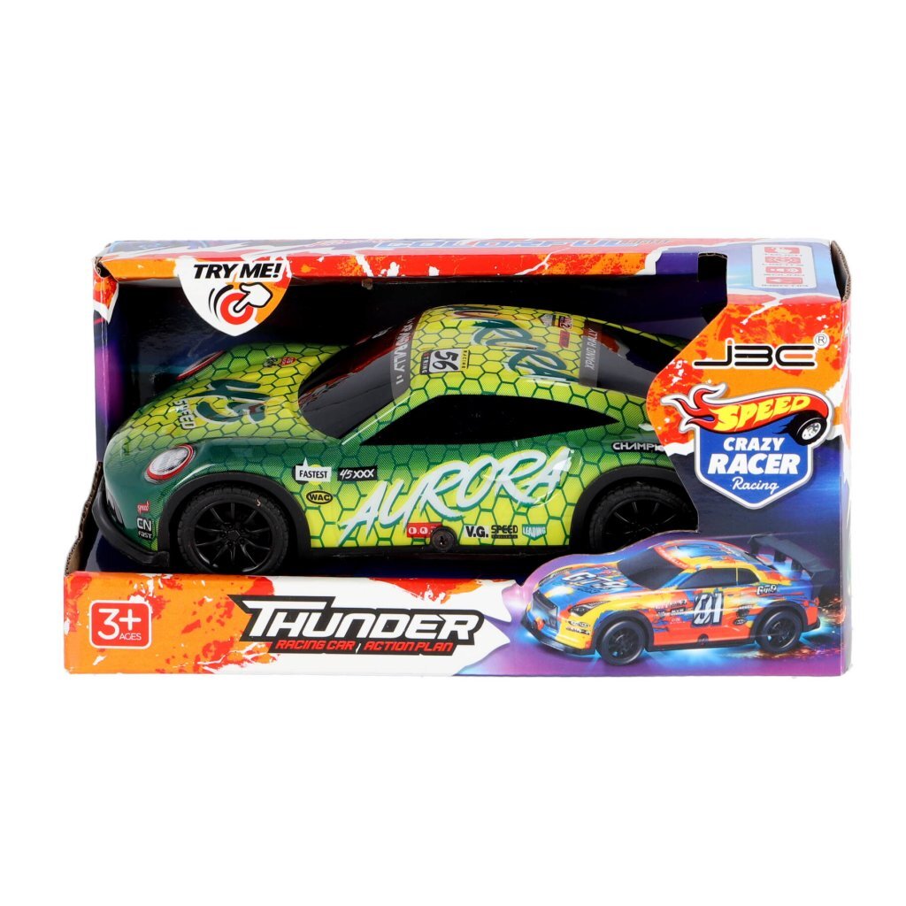 Overige Merken Speed Crazy Racer Thunder Raceauto 20 Cm + Licht En Geluid Assorti