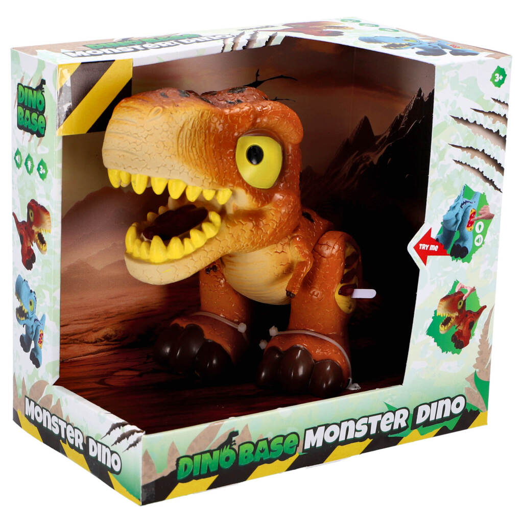 Dinobase Dino + Licht En Geluid Bruin