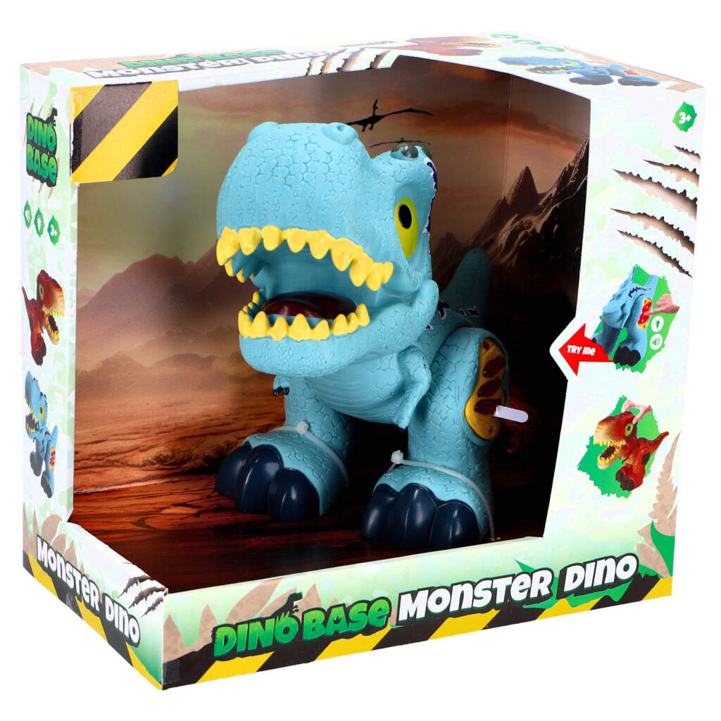 Dinobase Dino + Licht En Geluid Blauw